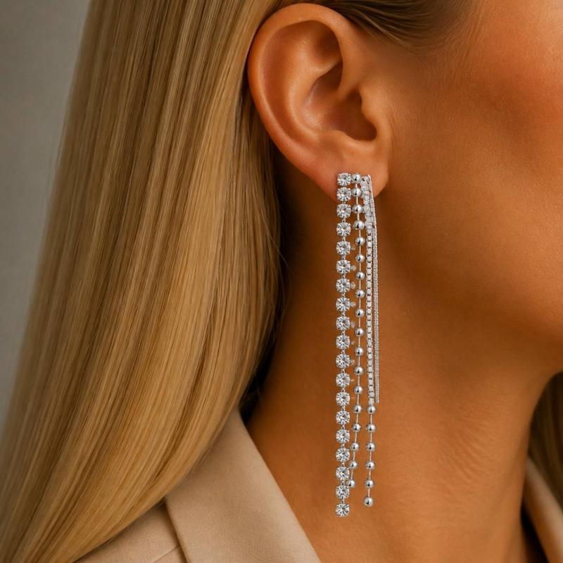 گوشواره چهار ردیفه برند orsay