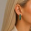 گوشواره جواهری سبز زمردی