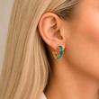 گوشواره مولتی کالر کریستال سوارسکی زمردی 