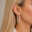 گوشواره حلقه‌ای تمام کریستال