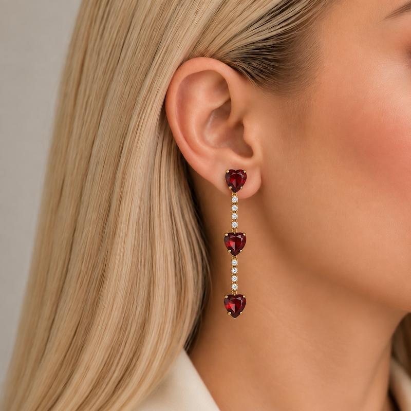 گوشواره کریستال قلب سوارسکی