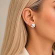 گوشواره تک کریستال هفت‌رنگ سوارسکی اصل