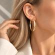 گوشواره حلقه‌ای روکش طلا قطر ۵ سانت