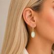 گوشواره روکش طلا با سنگ اصل از برند orsay