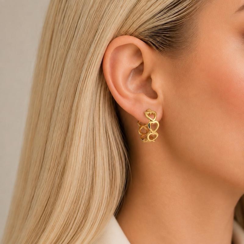 گوشواره قلب حلقه‌ای برند orsay