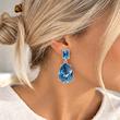 گوشواره جواهری کریستال آبی