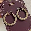 گوشواره حلقه‌ای تمام کریستال برند orsay