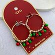 گوشواره حلقه‌ای صدادار کریسمسی