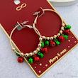 گوشواره حلقه‌ای صدادار کریسمسی
