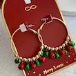 گوشواره حلقه‌ای صدادار کریسمسی
