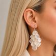 گوشواره با صدف مروارید اصل 