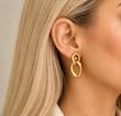 گوشواره کارتیر استیل روکش طلا