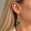 گوشواره مار کریستال زمردی
