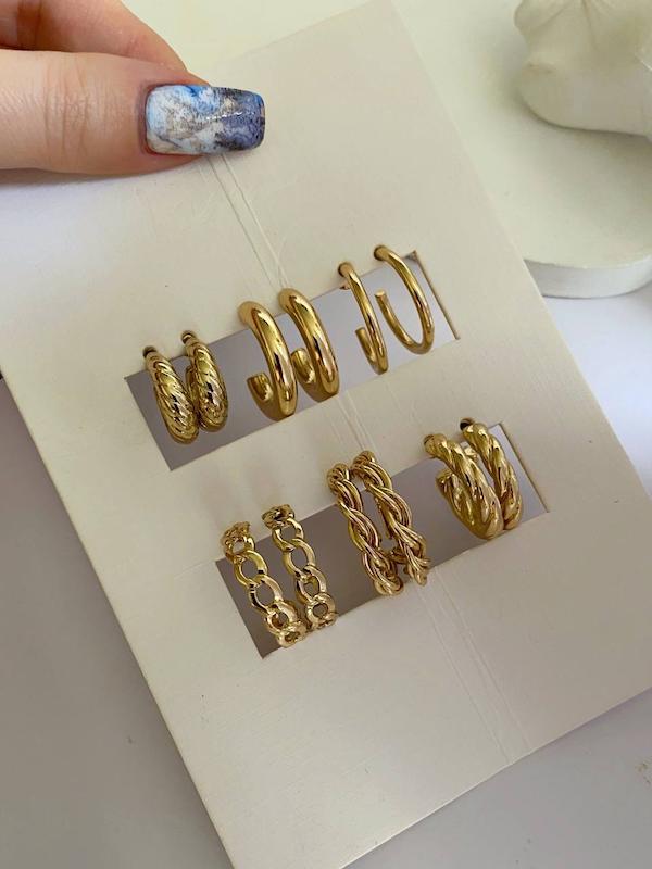 پک گوشواره‌ی شش جفتی کارتیر و طنابی