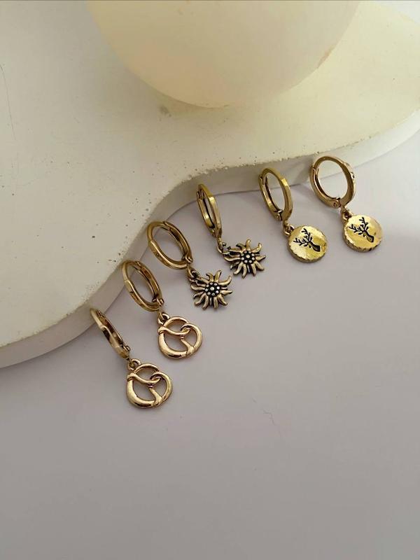 پک گوشواره‌ی سه جفتی چفتی