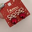 گوشواره قلب و پاپیون