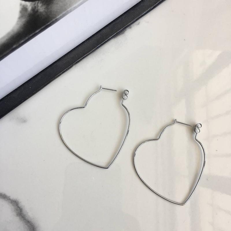 گوشواره استیل قلب