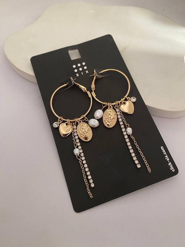 گوشواره حلقه‌ای آویزدار