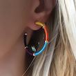 گوشواره حلقه‌ای رنگی
