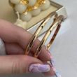 گوشواره حلقه‌ای در چهار رنگ (طلایی، نقره‌ای، رزگلد، مشکی)