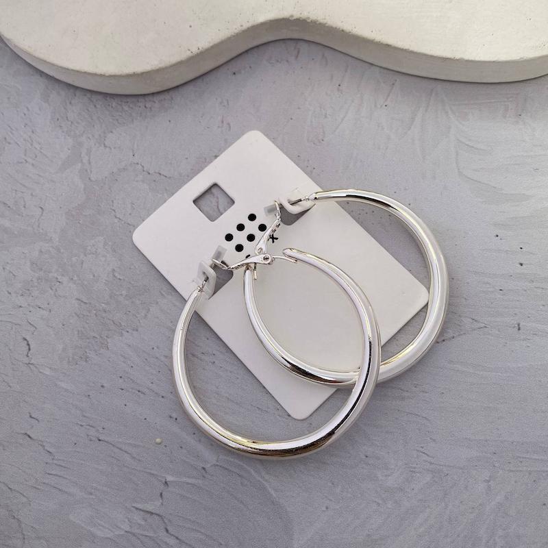 گوشواره حلقه‌ای روکش نقره