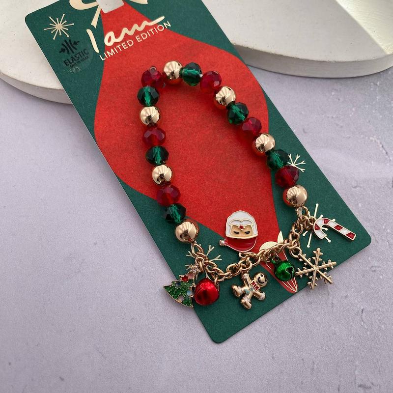 دستبند کریسمسی زنگوله دار 