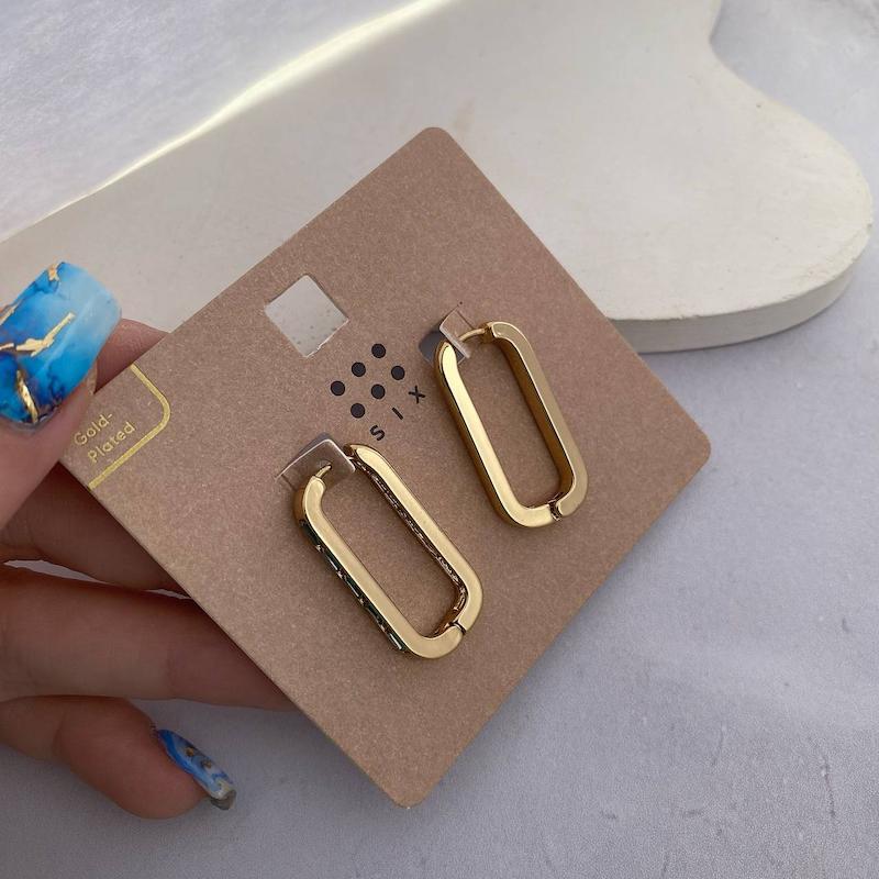 گوشواره روکش طلا چندلایه کریستال زیرکنیای اصل