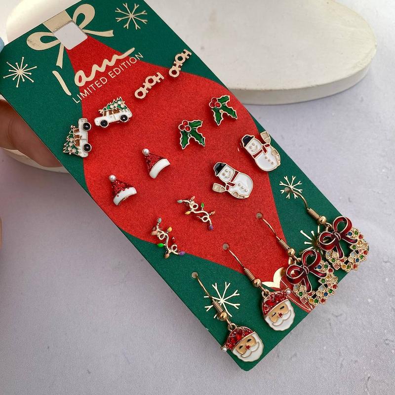 پک گوشواره ۸ جفتی کریسمسی