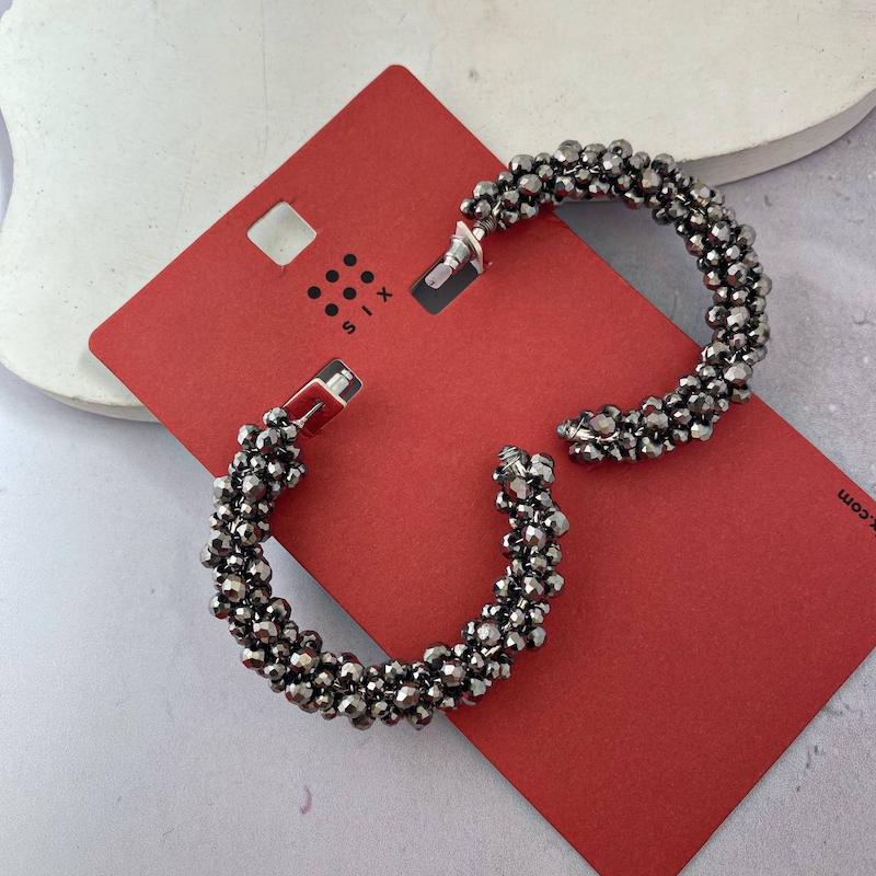 گوشواره حلقه‌ای کریستالی