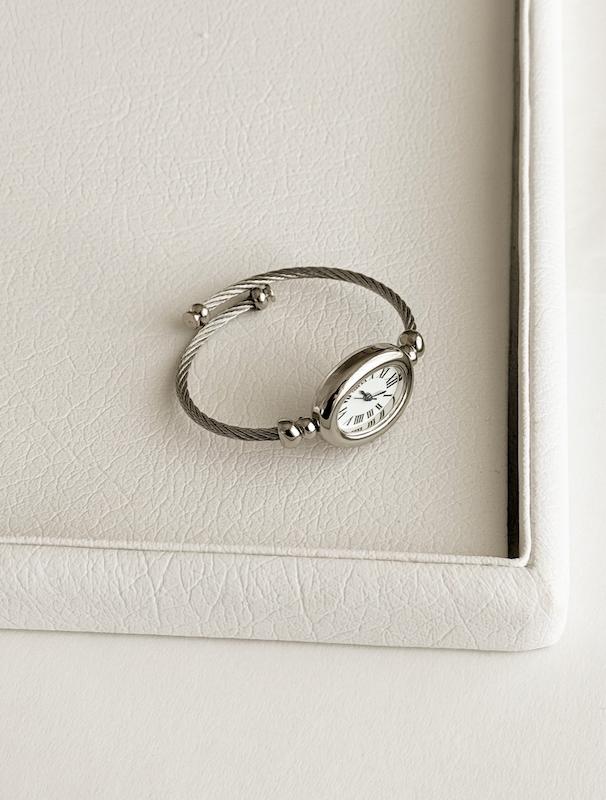 ساعت بنگلی بیضی سیلور