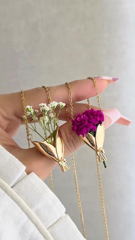 گردنبند دسته گل 
