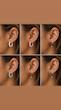 گوشواره حلقه مینا