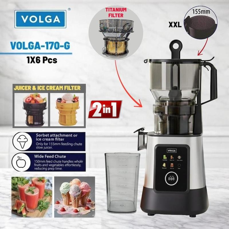 آبمیوه‌گیری و بستنی‌ساز دوکاره ولگا VOLGA-170-G 
