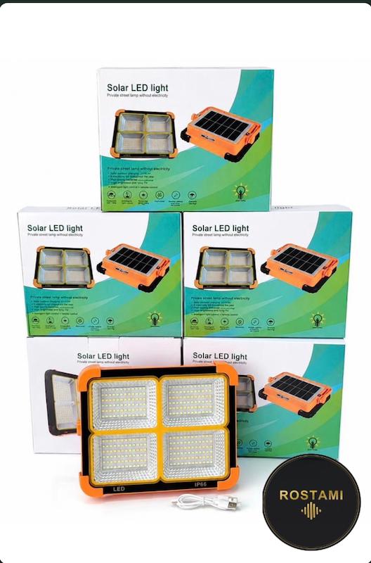 چراغ خورشیدی LED چهار پنل IP66 | چراغ کمپینگ 