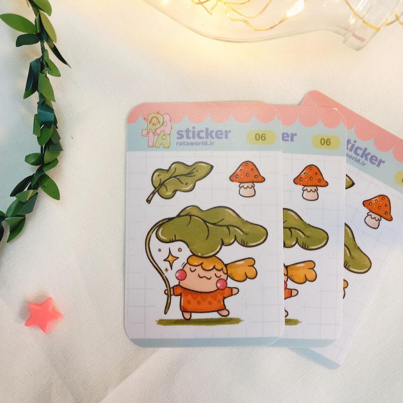 استیکر تکی/ دختر جنگل