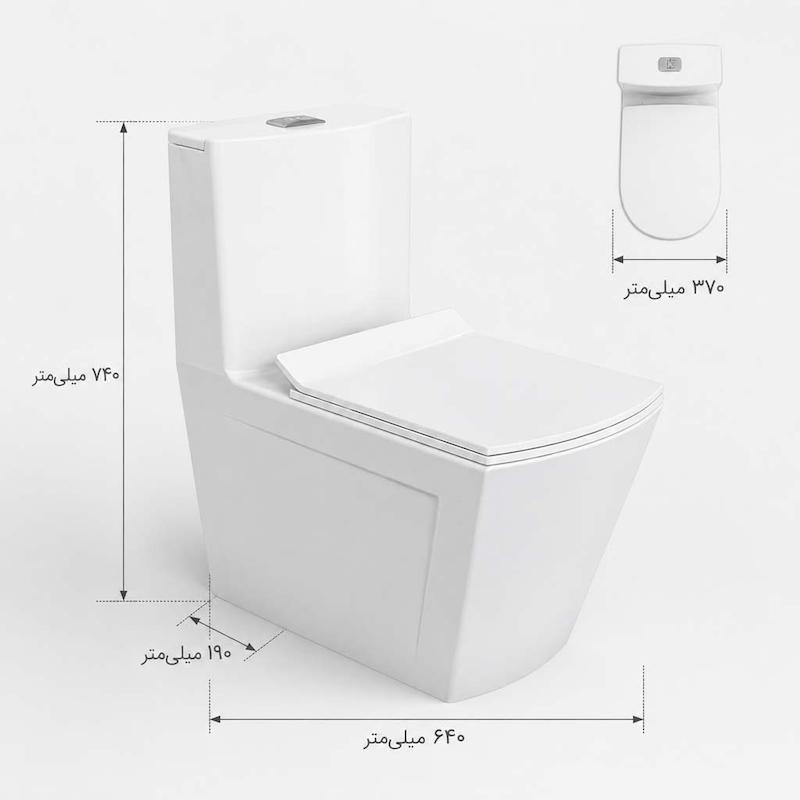 توالت فرنگی چینی کرد مدل ورونیا 