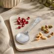 قاشق سرو طرح گل نقره‌ای