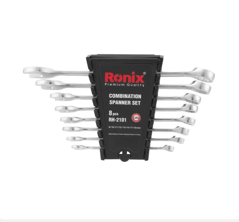 مجموعه 8 عددی آچار یک سر تخت یک سر رینگ رونیکس مدل ۲۱۰۱