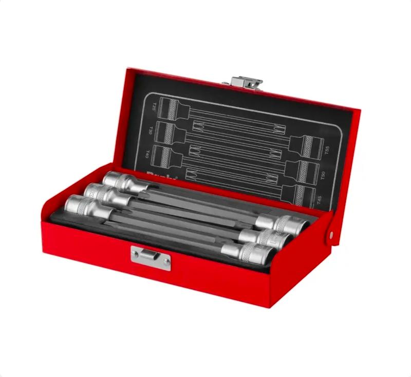 جعبه بکس 1/2 اینچ ستاره ای بلند 6 پارچه رونیکس مدل 2691