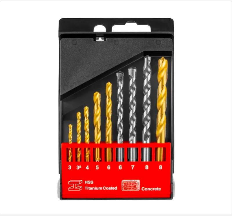 مجموعه 9 عددی مته آهن و بتن رونیکس مدل 5585