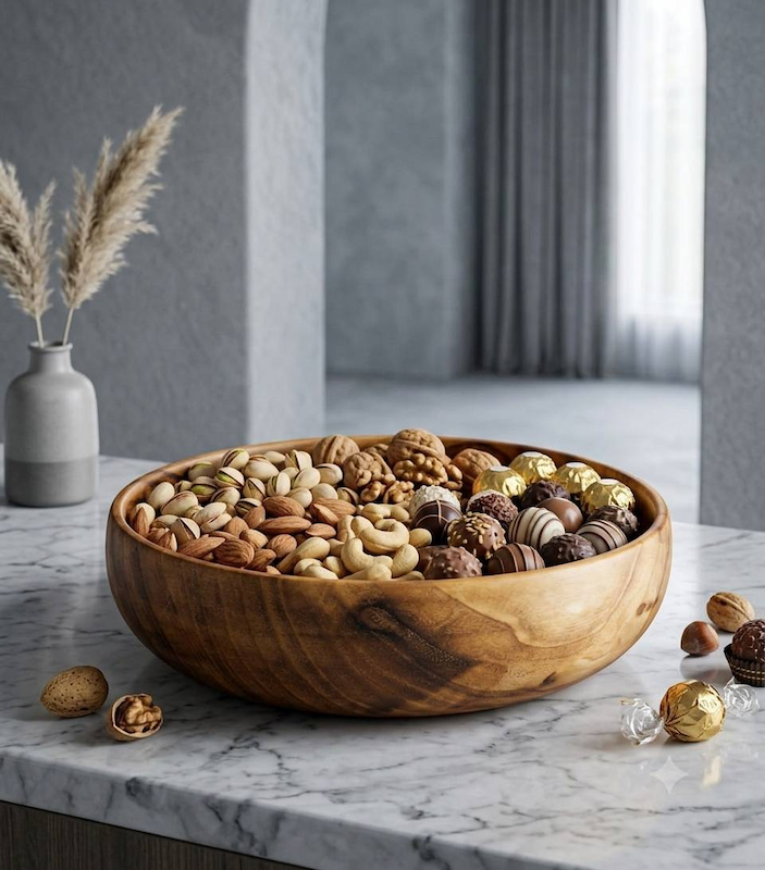 آجیل خوری و میوه خوری چوبی کد 1806