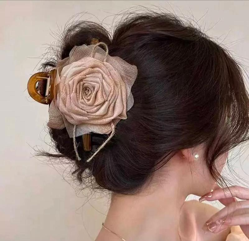 کلیپس گل پارچه ای