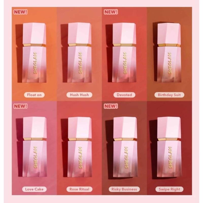 رژگونه مایع شیگلم (SHEGLAM) مدل Color Bloom رنگ Rose Ritual مناسب آرایش روزانه با جلوه طبیعی