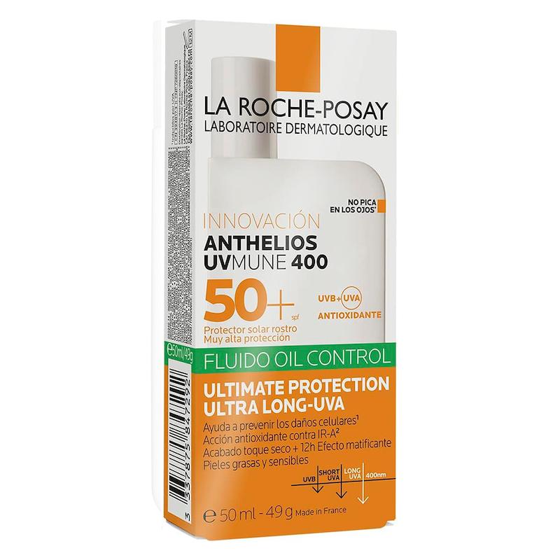 فلویید ضدآفتاب کنترل چربی La Roche-Posay لاروش پوزای مدل Anthelios UVMune 400 Oil Control SPF50+ بی‌رنگ حجم 50 میل