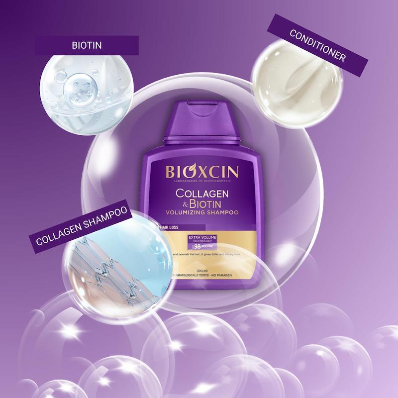 شامپو حجم‌دهنده و ضدریزش Bioxcin بیوکسین حجم 300 میل
