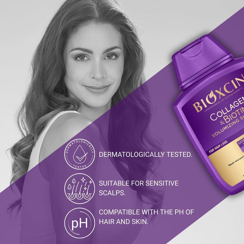 شامپو حجم‌دهنده و ضدریزش Bioxcin بیوکسین حجم 300 میل