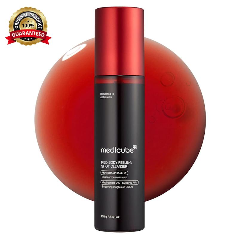 اسپری لایه‌بردار و ضدجوش بدن Medicube مدی کیوب مدل Red Body Peeling Shot حجم 110 میل