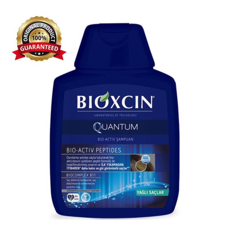 شامپو ضدریزش مو Bioxcin بیوکسین مدل Quantum مناسب موهای چرب حجم 300 میل