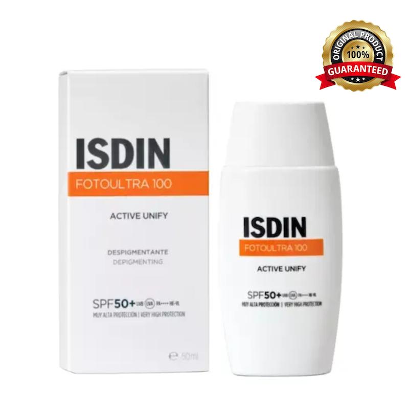کرم ضدآفتاب بی‌رنگ ISDIN ایزدین مدل Active Unify ضد لک SPF50 حجم 50 میل