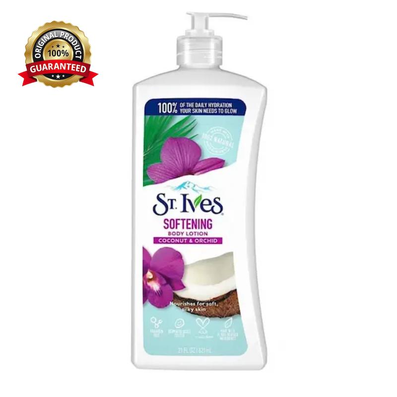 لوسیون بدن سینت ایوز (St. Ives) حاوی عصاره نارگیل و ارکیده مرطوب‌کننده و نرم‌کننده پوست حجم 621 میل